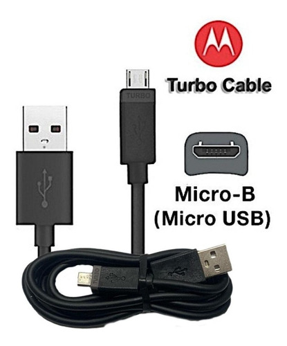 Cable Cargador Turbo Micro Usb Micro V8 Para Motorola