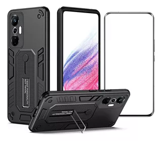 Funda For Infinix Hot 20s Metal Apoyo Tener Vidrio Cine