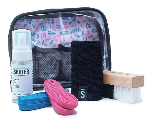 Combo Limpia Zapatilla Shoecleaning Travel Set Shoter