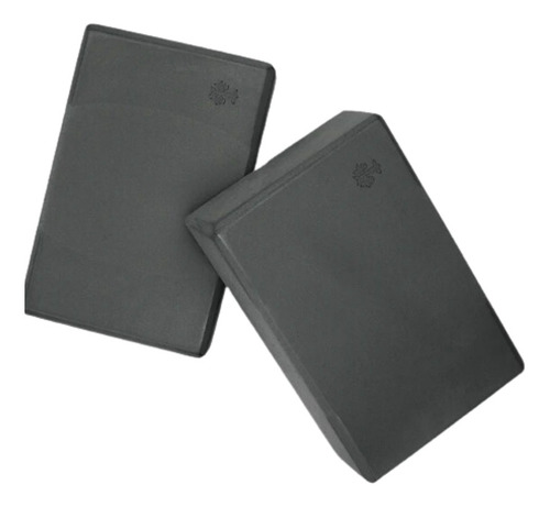 Par De Bloques De Yoga Pilates Espuma Ejercicio Fitness Color Negro