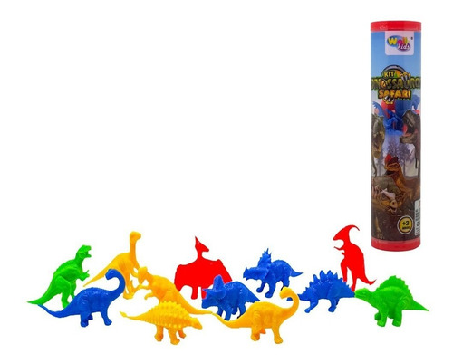 Kit Brinquedo Infantil Tubo Dino Dinossauro Safari Meninos