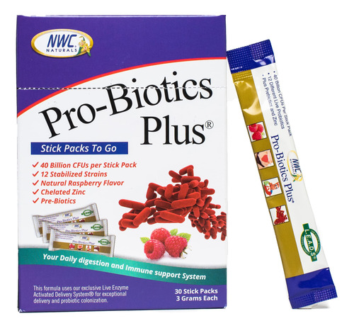 Pro-biotics Plus Stick Pack, On The Go Pro-biotic Powder Pac