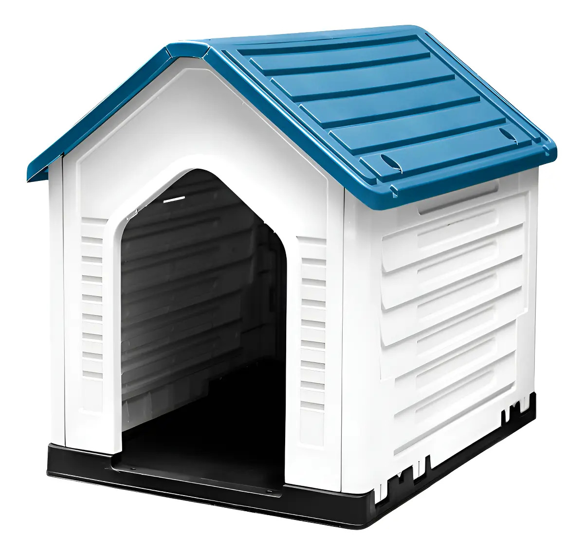 Casa Para Perro Chica Exterior Interior Resistente Plástic Azul