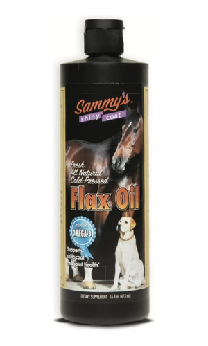 Sammy'stm Shiny Coat Flaxseed Oil - 100% Puro, Aceite Sl1lp