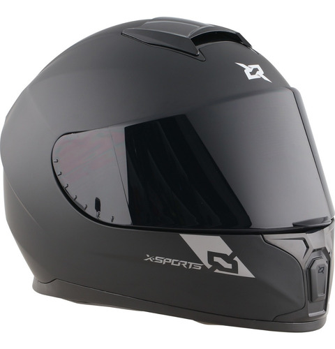 Imagen 4 de 9 de Casco Integral Moto Negro Mate Con Lentes - Gkmotos.uy