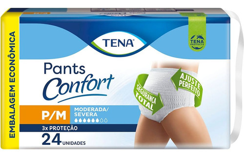 Roupa Íntima Tena Pants Confort P/M 24 Unidades