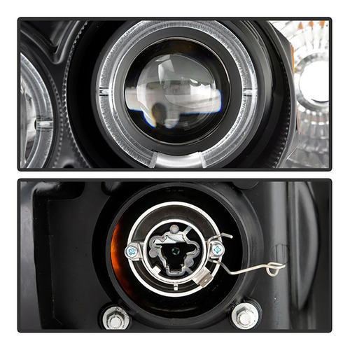 Imagem 4 de 9 de Farol Civic 1999 2000 Angel Eyes Led Máscara Negra