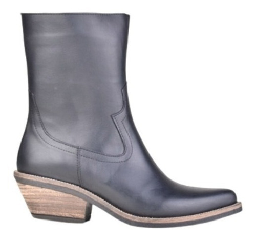 Imagen 1 de 7 de Botas Botitas Texanas De Cuero De Mujer Gina - Ferraro