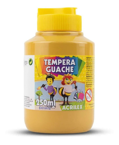 Tinta Guache 250ml Amarelo Ocre 564 Acrilex