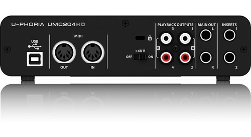 Imagen 4 de 7 de Placa De Audio Externa Usb Behringer Umc204 Hd + Vst Arturia