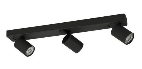 Imagen 1 de 3 de Spot 3 Luces Negro Techo Pared Katharo Leuk Alumnio Gu10