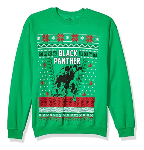 Marvel Pantera Negra Black Panther Suéter Navideño Sudadera