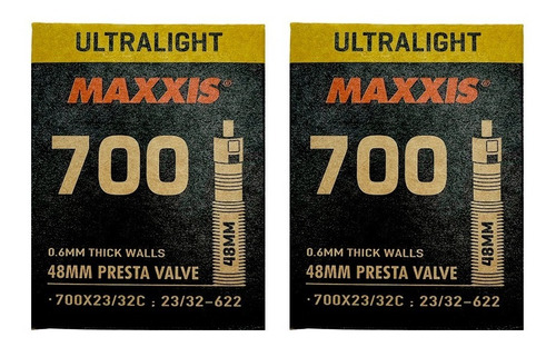 Par De Camaras Maxxis Ultralight 700x23/32c 48mm