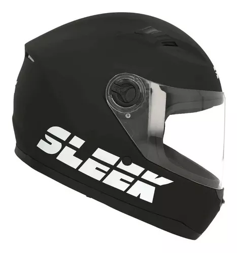 Casco para Motociclista Sleek Mediano Negro