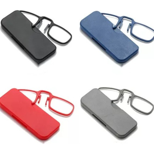 Óculos De Leitura Com Clipe Para O Nariz E Estojo, Óculo