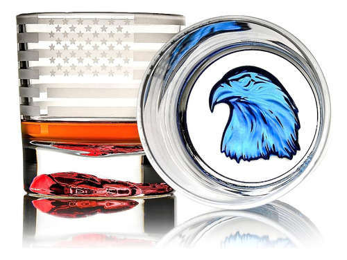 Greenline Goods American Flag Decor Usa Glasses - Con Águila