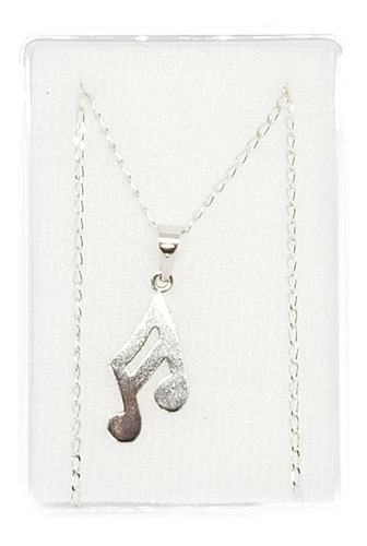 Collar De Nota Musical Lisa De Plata Original  +estuche N7