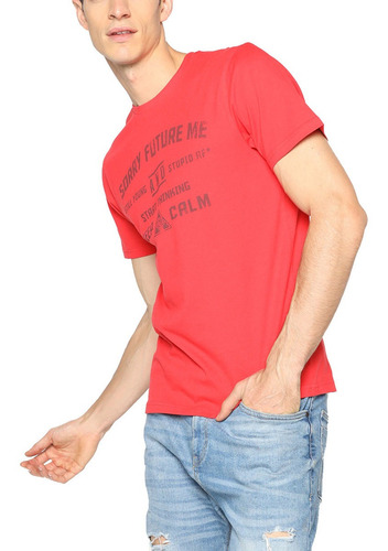 Imagen 4 de 4 de Playera Estampada Al Frente Rewind Para Hombre