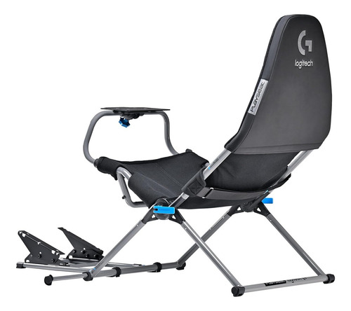 Silla de escritorio Playseat Challenge X gamer ergonómica negra con tapizado de actifit