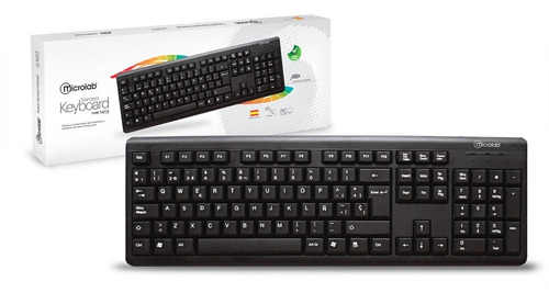Teclado Microlab Slim 120 Standard Usb Mod 1413 Negro