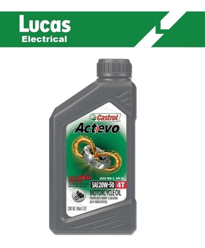 Aceite/lubricante Castrol Mineral Actevo 4t Moto 20w50 1l