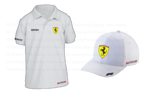Ferrari  Combo Camiseta Polo Y Gorra New Editions