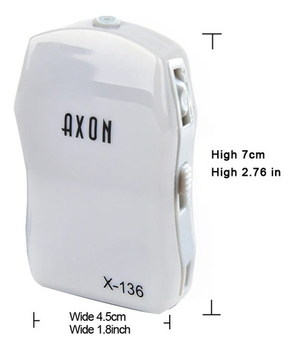 Amplificador De Som Com Fio Auditivo 1 Unidade Axon 136 Cor Cinza