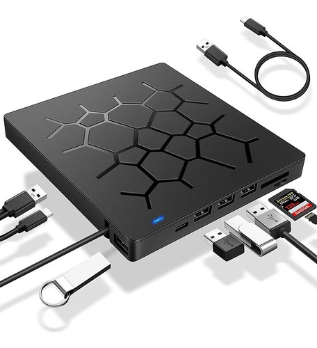 Grabadora Dvd, Lector De Cd Externo Usb 3.0+ Type C Quemador