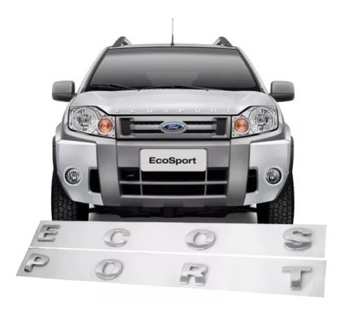 Emblema Letreiro Capô Ecosport Cromado Ford