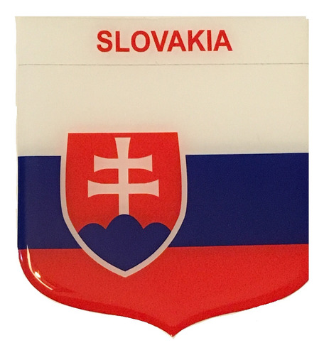 Adesivo Resinado Em Escudo Da Bandeira Da Eslováquia