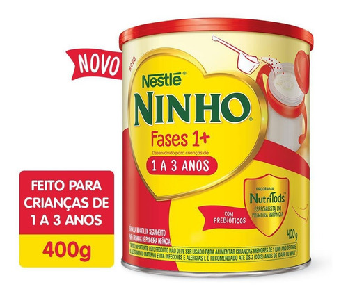 Imagem 1 de 1 de Kit 12 Latas Leite Ninho Fases 1+ Nestle 400g