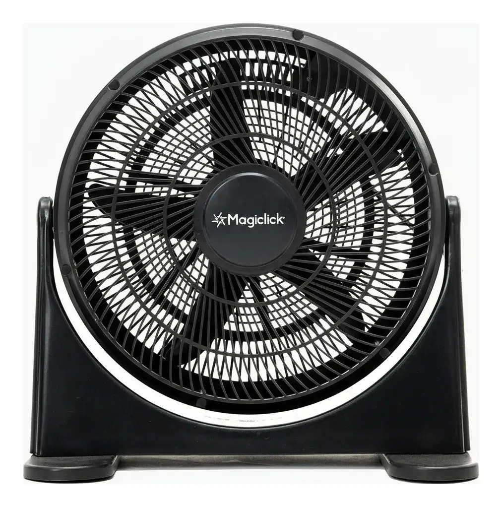 Ventilador De Piso 5 Aspas Magiclick Turbo Chico 14 Estructura Color Negro 3 Velocidades