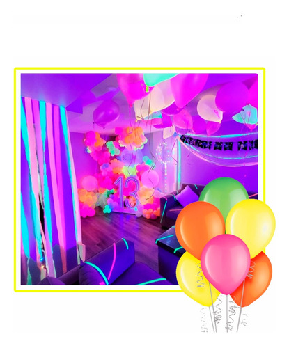 Globos Fluorecentes De Neon Colores Surtidos Por 100