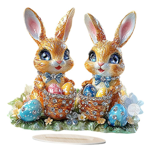 Adorno Acrílico Plano 2d De Pascua, Estatuilla De Estilo B