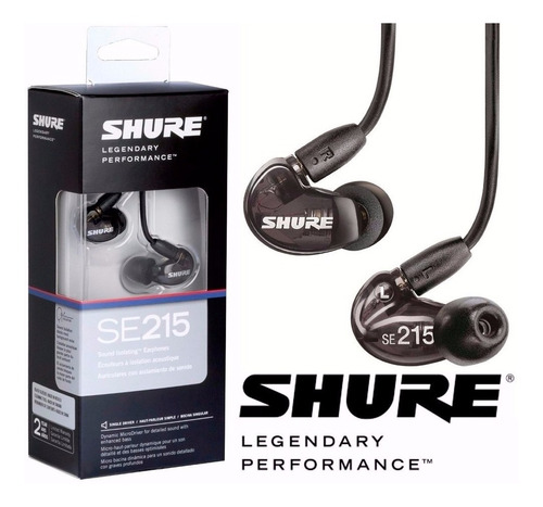 Fone De Ouvido In Ear Shure Se215-k - Ac1457