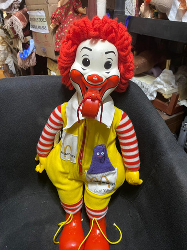 Boneco Ronald Mcdonald 50cm C/apito 1978 Mcdonald's Raro (Usado)