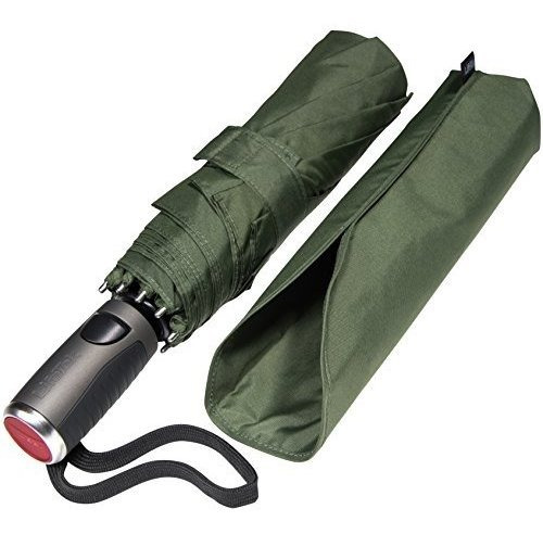 Paraguas Compacto Para Lluvia Color Verde Oscuro 45 Pulgadas