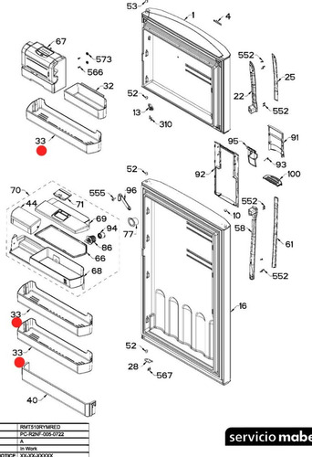 Anaquel De Puerta De Refrigerador Wr01l04687 (1 Pza.)