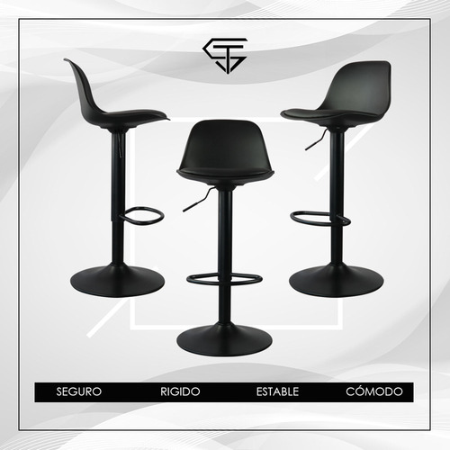 Silla De Bar Todostore Con Reposapies De Altura Ajustable Y Diseño Ergonomico Ideal Para Bar Y Barra De Cocina