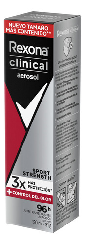 Desodorante Antitranspirante Rexona Clinical Sport Strenght 150 Ml