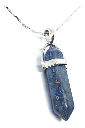 Collar Piedra Lapislazuli Amuleto Péndulo Colgante