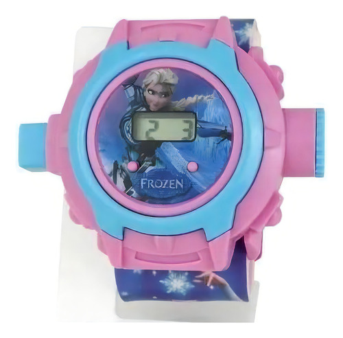 El reloj digital Frozen proyecta 24 imágenes para niños