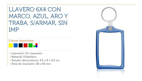 Imagen 2 de 6 de 50 Llaveros Porta Foto 6x4 Con Marco Color Ideal Souvenir