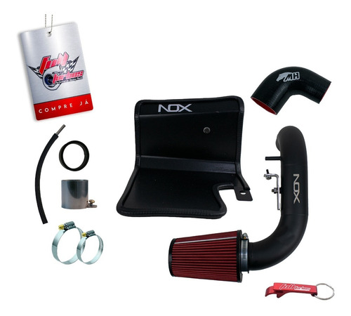 Kit Intake Stage 2 Nox Black+ Filtro Esportivo Vw Up 1.0 Tsi