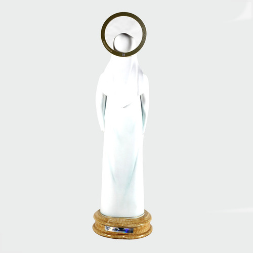 Estatua Escultura Imagem 30cm Maria Nossa Senhora Grávida Cor Branco