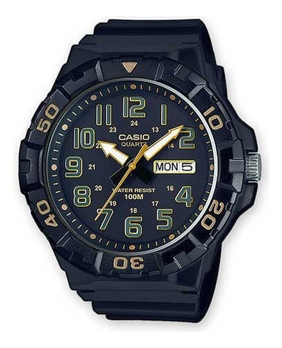 Relógio masculino Casio Diver Style Black Mrw 210h 1a em resina