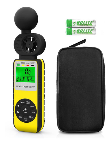 Anemometro Digital Medidor Velocidad Viento Rastreador Wbgt