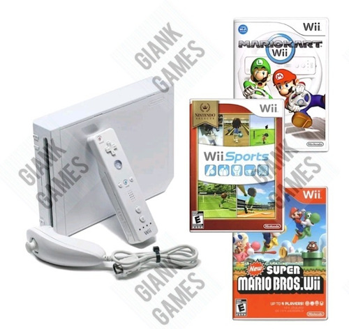 Nintendo Wii + 3 Juegos Originales + Accesorios, Consola Wii