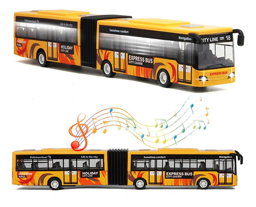 Juguete De Autobús Urbano Para Niños Con Sonidos Y Luces