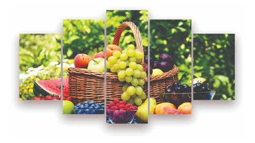 Quadros Decorativo Cesta Frutas Nutricionistas Lanchonetes 